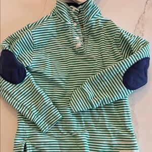 The Beaufort Bonnet Company Green and Blue Striped Sweater